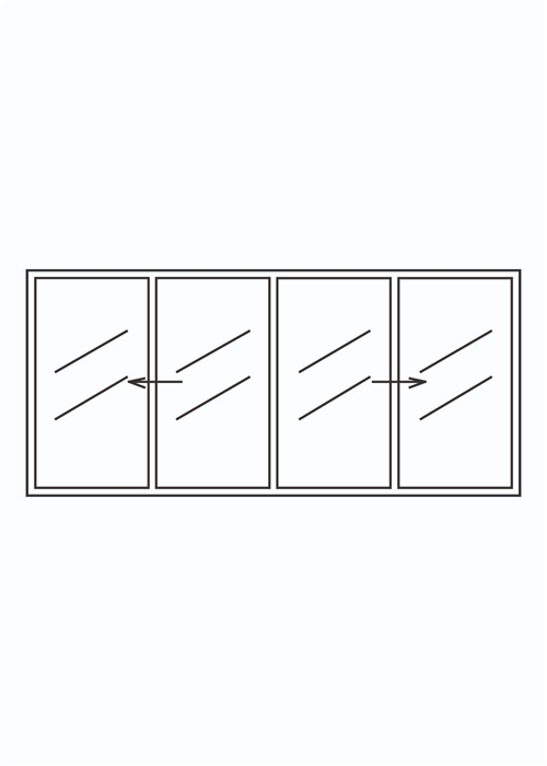 Kunststof Hefschuifpui 4-delig