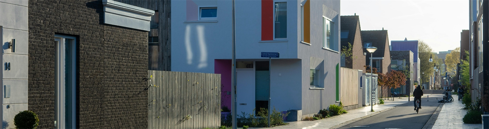 Leiden huizen met kozijnen